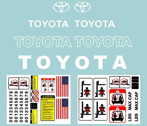 Toyota Endüstriyel Asansör Kamyonları ve Ekipmanları için Bill'in Asansör Forklift Çıkartma Kiti, 7 ve 8 Serisi için Detaylı
