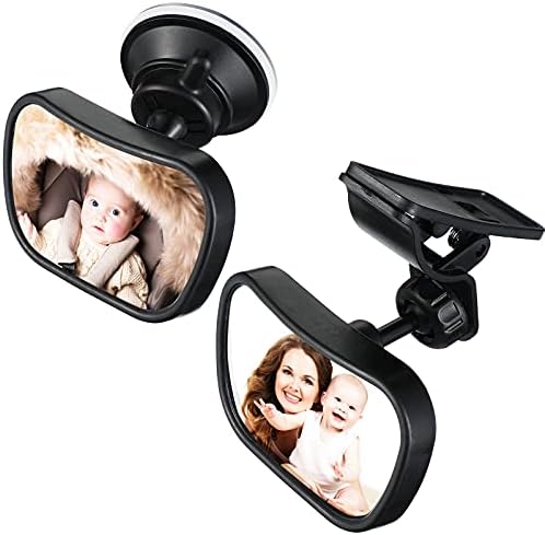 Drydiet 2 Adet bebek araba aynası Bebek dikiz koltuk aynası Kırılmaz Bebek Araba Aynası Ayarlanabilir Güvenlik Araba Arka Bakan
