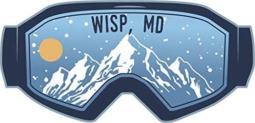 Wısp Maryland kayak maceraları hatıra 2 inç vinil çıkartma etiket gözlüğü Tasarım