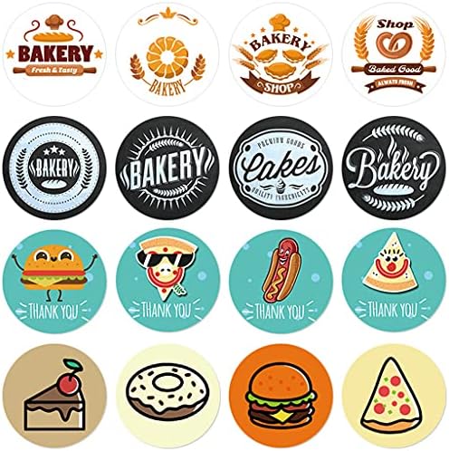 Yeahii 500 pcs Iyi Pişmiş Çıkartmalar Yuvarlak El Yapımı Ekmek Kek Kutusu Sızdırmazlık Etiket Teşekkür Ederim Etiket için Hediyeler