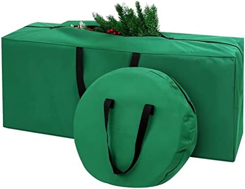 Noel ağacı saklama çantası Oxford bez saklama çantası çelenk saklama çantası 7.5-ayak yapay ağaç saklama çantası için uygun su
