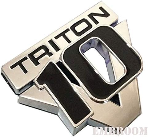 2 adet V10 Triton Amblemler, Çıkartmaları Etiketler Amblem Rozet F Serisi Kamyonlar için Yedek (Krom Siyah)