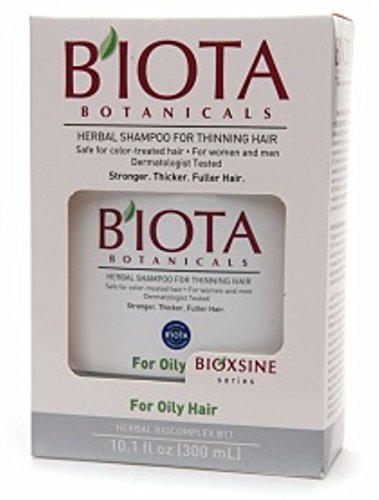 Yağlı İnceltici Saçlar için B'IOTA Botanicals Bioxsine Serisi Bitkisel Şampuan 10.1 oz (3'lü Paket)