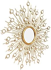 Jennifer Taylor Home Luxe Astro 39.5 Yuvarlak Altın Vurgulu Ayna