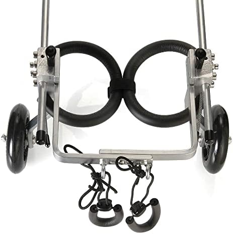 FMOGG S / M / L Profesyonel Alüminyum Paslanmaz Çelik Pet Köpek Tekerlekli Sandalye Zayıf Felçli Arka Ayakları, 2-Tekerlek Arka