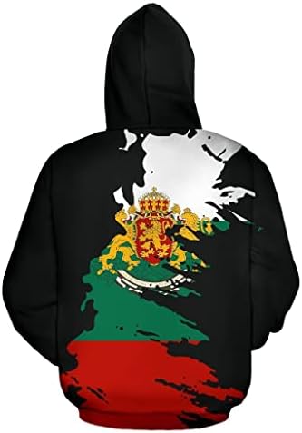 Bulgaristan Hoodie Boyama Baskı Tüm OverUnisex 3D Hoodies Erkekler & Kadınlar İçin, Zip Hoodie 3D, Kazak 3D, T-Shirt 3D, Doğum