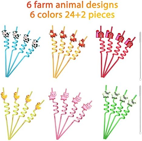 24 Kullanımlık Çiftlik Hayvan Plastik Payet Tavuk Koyun At Inek Domuz Ahır Çiftlik Doğum Günü Parti Malzemeleri Hediye Iyilik