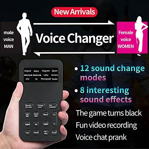 Taşınabilir Kablosuz Ses Değiştirici, Cep Telefonu için 8 Çoklu Ses Değiştirici Mikrofon Disguiser