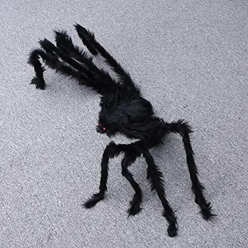 NUOBESTY Dev Örümcekler Peluş Örümcek Büyük Siyah Örümcek Cadılar Bayramı Partisi Ürpertici Örümcek Korkunç Perili seramik karo