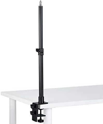 Inngallantry 1/4 vidalı masa üstü ışık standı, 13.3 -22.4 Ayarlanabilir Masa montaj standı Selfie LED halka ışık LED Panel, Makyaj