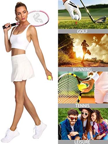 HOTLOOX Pilili Tenis Etek Kadın Aktif Koşu Pilili Tenis Etek Golf Egzersiz Spor Pilili Atletik Etekler S-XXL