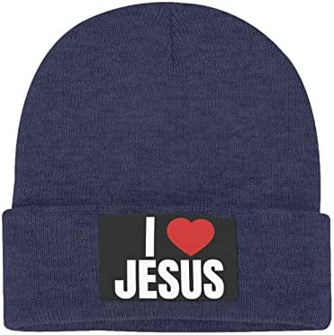 İsa Hıristiyan inanç bere şapka kadın erkek siyah kış örgü şapka hımbıl kaflı bere kap için seviyorum