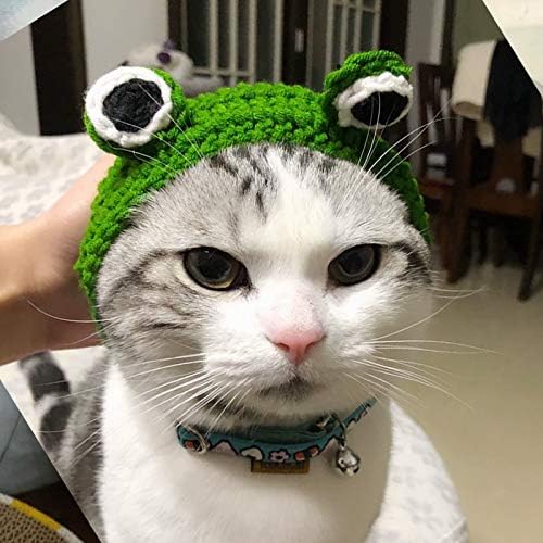 ROZKITCH Kurbağa Köpek Kostüm - Boyun ve kulak ısıtıcı Hood Evcil Hayvanlar için, Sevimli Pet Şapka Kap Yumuşak Kostüm için Kedi,