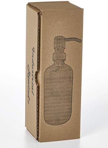 Antika Pirinç Pompalı Beyaz Cam Sabunluk-Endüstriyel Geri Sarma ile Sıvı Sabun, Losyon veya Şampuan için Kusurlu 16oz Cam Kavanoz