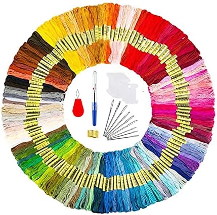 50 Skeins Gökkuşağı Renk Nakış İplikleri Nakış İpi Çapraz Dikiş İplikleri El Sanatları İpi