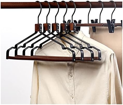 JSJJQAZ Elbise Askıları Ahşap Ceket Pantolon Askısı Depolama Raf Dolap Dolap Ahşap Elbise Askıları için Askılar (Renk: 1, Boyutu: