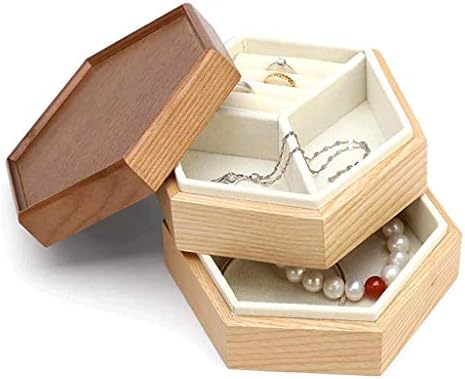WSZJJ Takı Organizatör Kadınlar için Küçük saklama kutusu Kapaklı Dönebilen Mücevher Kutusu (Renk: D)