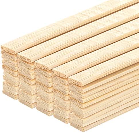 Aoıbrloy 100 Parça Bambu Sopalarla Ahşap İşçiliği için Ekstra Uzun Sticks (15.7 İnç Uzunluk × 3/8 İnç Genişlik)