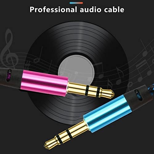 3.5 mm Jack Örgülü Stereo Ses Kablosu Altın Kaplama Erkek-Erkek Hoparlör Kablosu