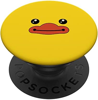 Komik Sevimli Sarı Ördek Yüz PopSockets Değiştirilebilir PopGrip
