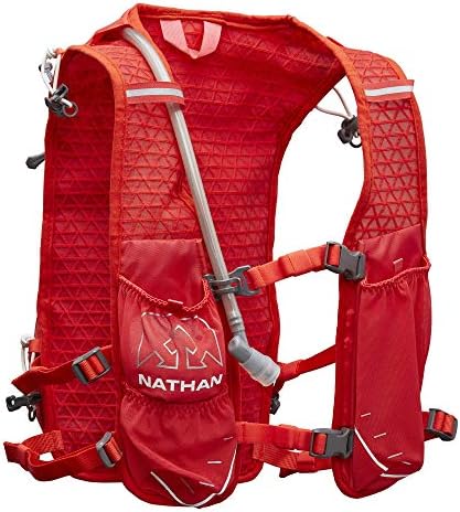 Nathan TrailMix Koşu Yeleği / Hidrasyon Paketi. Erkekler ve Kadınlar için 7L (7 Litre) | 2L Mesane Dahil (2 litre). Fermuar,