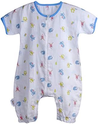 BLOOMSTAR Bebek Giyilebilir Battaniye Muslin Bacak Erken Yürüteç Toddler Uyku Çuval Pamuk Kısa Kollu Yaz Pijama 0.5 Tog