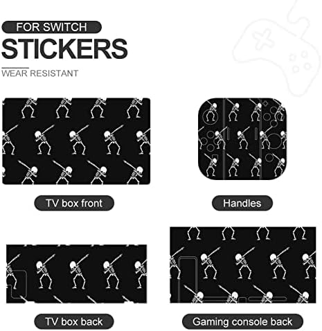 Dab İskelet Desen Anahtarı Sticker Pretty Desen Tam Wrap Cilt Koruma için Nintendo Anahtarı için Anahtarı