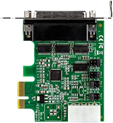 StarTech.com 4 portlu PCI Express RS232 Seri Adaptör Kartı - PCIe RS232 Seri Ana Bilgisayar Denetleyici Kartı-Pcıe'den Seri DB9-16950