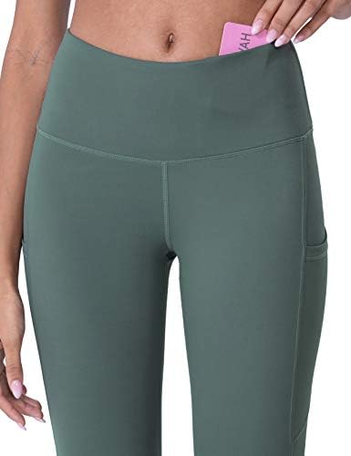 POSHDIVAH Ultra Yumuşak Yoga Pantolon Kadınlar ıçin Yüksek Belli Karın Kontrol Egzersiz Tayt ıle Cepler