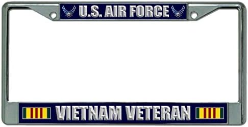 ABD Hava Kuvvetleri Vietnam Veteran Krom Plaka Çerçevesi