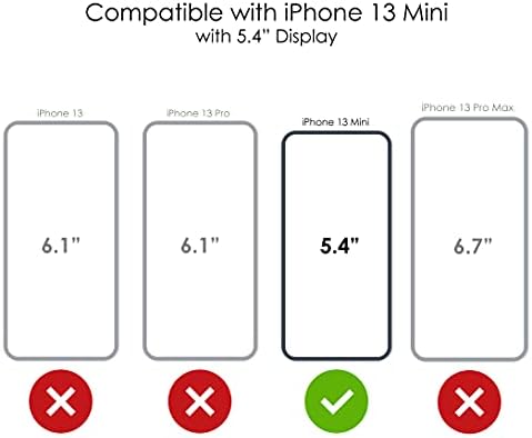 Distinctİnk Clear Shockproof Hybrid Case for iPhone 13 Mini (5.4 Ekran) - TPU Tampon, Akrilik Sırt, Temperli Cam Ekran Koruyucu-Şampiyonlar