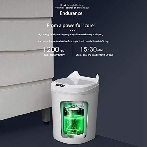 UXZDX Indüksiyon çöp tenekesi Otomatik Fotoselli Çöp tenekesi Çevre Dostu sensörlü çöp kutusu Mutfak Banyo Ev (Renk: A)