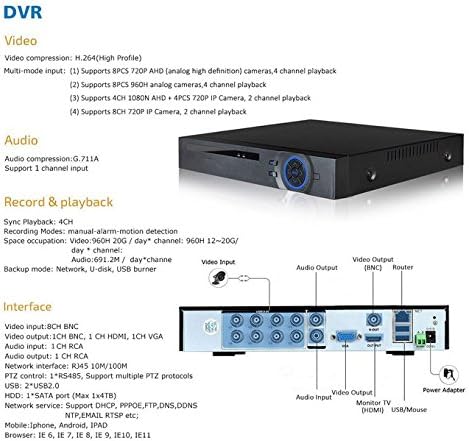 GOWE HD 8CH CCTV Sistemi 1080 P DVR 8 ADET 720 P 1200TVL IR Açık Video Gözetim Güvenlik Kamera Sistemi 8 kanal CCTV Kiti