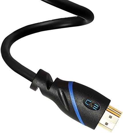 Ethernet ile 3ft (0.9 M) Yüksek Hızlı HDMI Kablosu Erkek-Erkek Siyah (3 Feet / 0.9 Metre) 4K 30Hz, 3D, 1080p ve Ses Dönüşünü