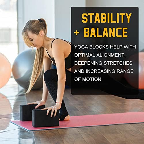 Yoga Blokları 2 Paket yoga Bloğu Kadın Seti Renkli ve Yüksek Yoğunluklu EVA köpük yastık Spor Desteği Derinleştirmek Pozlar