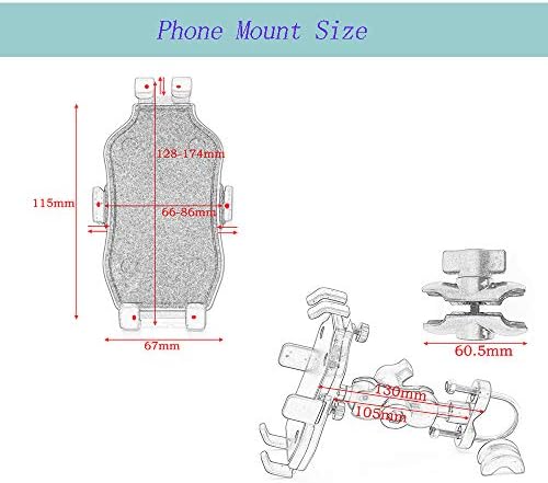 Mooreaxe Motosiklet Telefon Dağı Navigasyon Gidon Bağlar, fit için iPhone 12 11 Pro, Samsung Galaxy S20 + S7, Not 8, Huawei P30