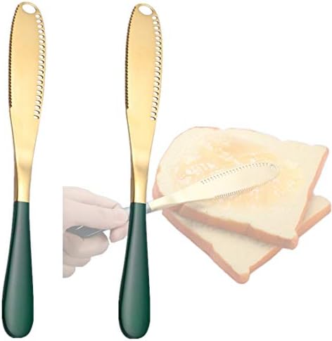 Tereyağı bıçağı Tereyağı Serpme Paslanmaz Çelik 3-in-1 Bigudi Dilimleme Serpme ile Tırtıklı Kenar Mutfak Alet için Ekmek Tereyağı