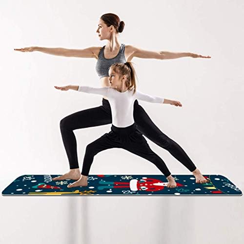 Unicey Noel Noel Baba Ağacı Geyik Çan Elemenst Yoga Mat Kalın Kaymaz Yoga Paspaslar için Kadın ve Kız egzersiz matı Yumuşak Pilates