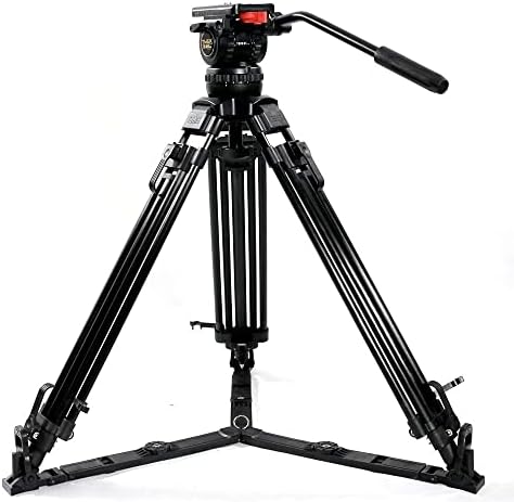 Teris 66 TX-V12L Artı Alüminyum video kamera tripodu Kiti Profesyonel Tripod w/Sıvı Kafa 12 KG için eng Kamera Film Film Kamera