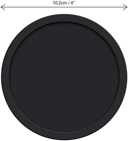 ENJOYPRO İçecek Costers 6 Parçalı Set, Masa, Masa, İçecek, Kahve, Çay, Bar için Silikon Bardak Altlıkları (Siyah)