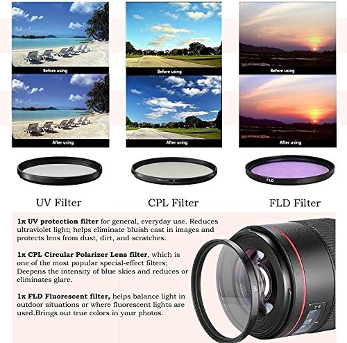 Canon EOS 5D Mark IV DSLR Kamera w / 24-105mm USM Lens Paketi + Canon EF 75-300mm III Lens, Canon 50mm f / 1.8 ve 500mm Önceden