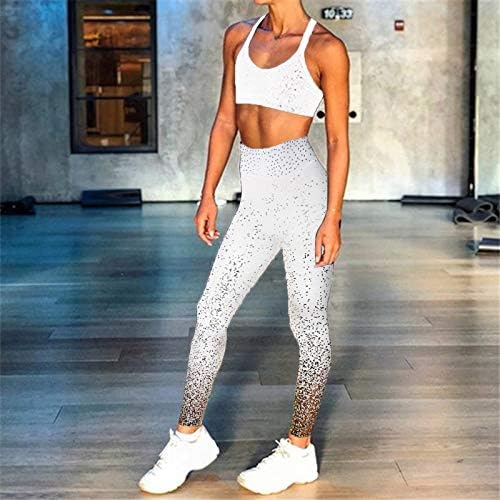 Kadın Payetli Sparkle Spor Sıkı Tayt Bling Egzersiz Tayt Yüksek Bel Popo Kaldırma Karın Kontrol Yoga Pantolon