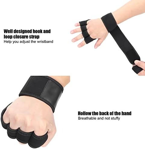 Erkekler ve Kadınlar için egzersiz eldivenleri, 2 adet Spor Havalandırmalı egzersiz eldivenleri Stabilite Wrap Powerlifting için