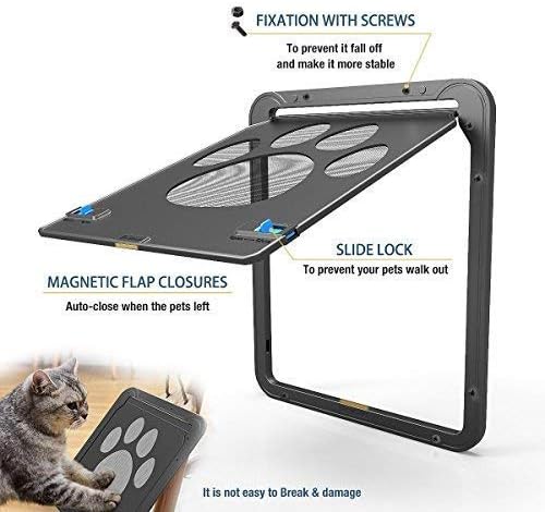 PETLESO Köpek Ekran Kapı-Kilitlenebilir Pet Ekran Kapı Doggie Kapı Ekran Kolay Kurulum için Pet Kapı