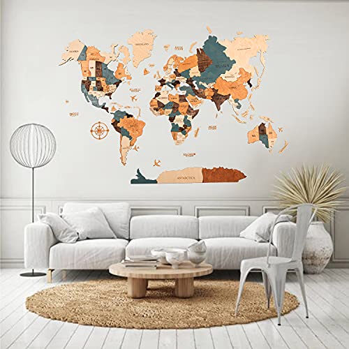 Dünya Haritası Duvar Ahşap Dünya Haritası Haritası Ahşap Seyahat İtme Pimi Haritası Rustik Ev Ahşap Duvar Sanatı Duvar sanat