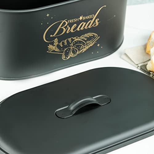 Mutfak Tezgahı için Ekmek Kutusu-Metal Kapaklı Metal Ekmek Kabı