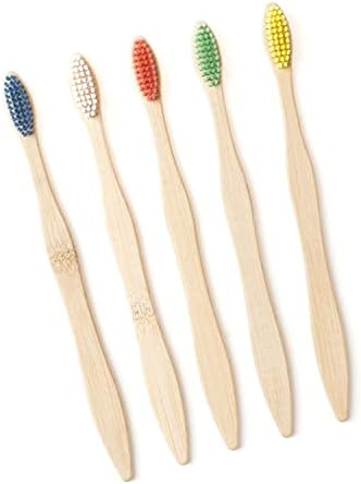 Bambu Diş Fırçası, Düz Dalga Bambu Diş Fırçası, Otel Malzemeleri, Bambu Kömür Yumuşak Diş Fırçası(Beyaz,1 adet)