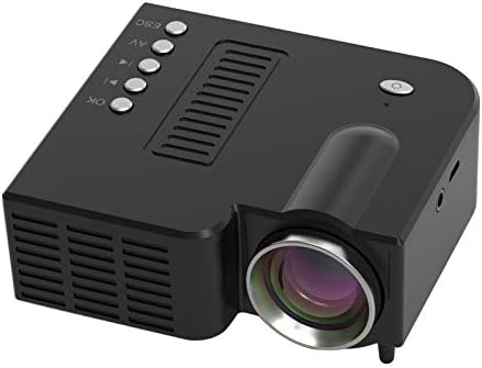 Prettyia Mini Projektör, 1080P HD Video DLP Taşınabilir Projektör WiFi, Kablolu Ekran, Cep Boyutunda Ev Sineması Projektörü-Siyah