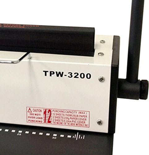 Tamerica TPW-3200 Zımba ve Bağlama Makinesi; 3: 1 Adım İkiz Döngü Tel; 120 yaprak, 9/16 Maks. kağıt bağlama kapasitesi; 12 yaprak