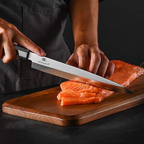 10 İnç Dilimleme Balık Sashimi 5Cr15MoV Paslanmaz Çelik Mutfak Şef Fileto Japon Sashimi set mutfak blok setleri (Renk: 10 inç,
